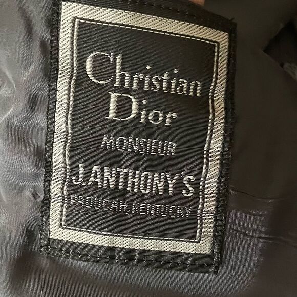 Vintage Christian Dior Gray Suede Jacket Lined Blazer Sports Coat Men's 44S - Picture 4 of 16